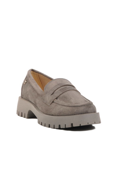 Gray Suede Womens Casual Shoes PC-54320 Z