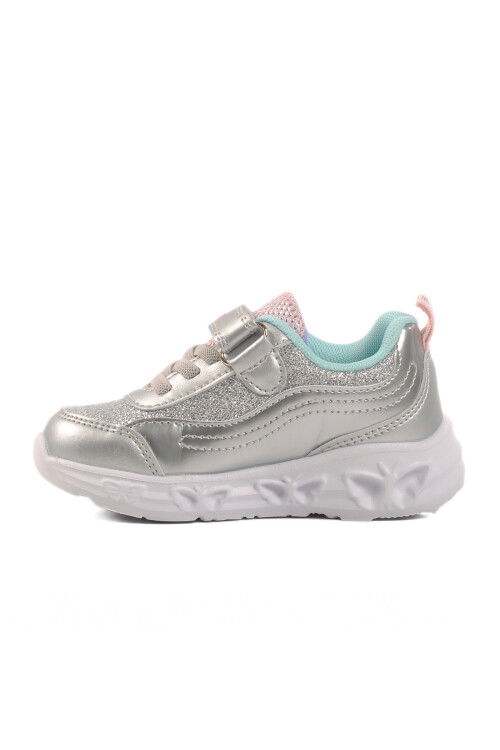 Gray Velcro Stoned Girls Sports Shoes BNI-10131 B