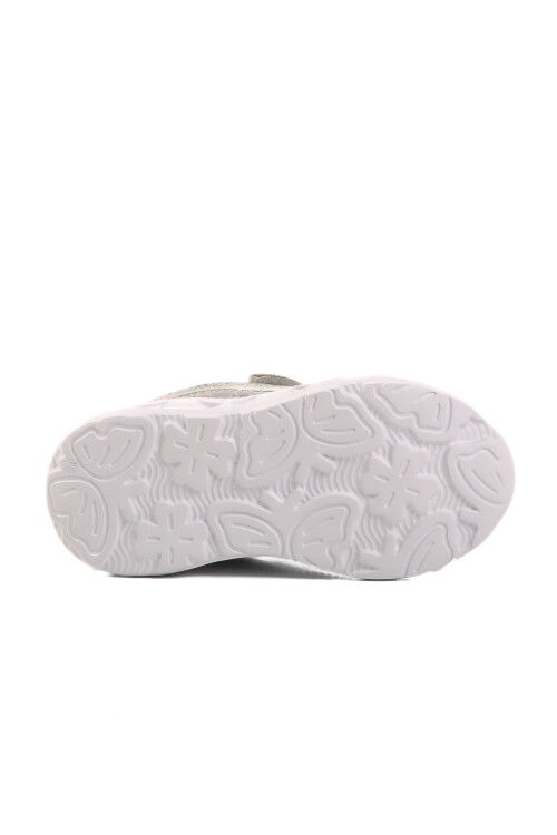 Gray Velcro Stoned Girls Sports Shoes BNI-10131 B