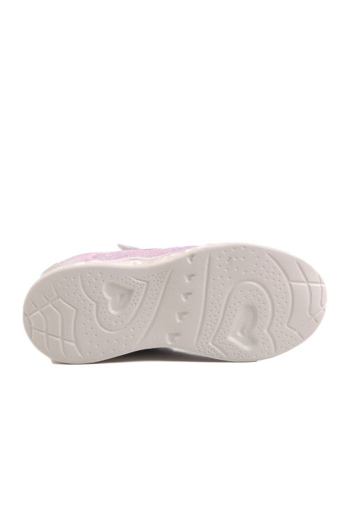 Silver Velcro Lighted Girls Sneakers Yuki F