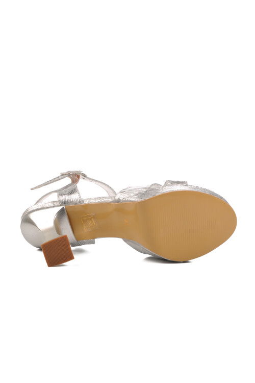 Silver Glitter Womens Evening Shoes 448192 Z