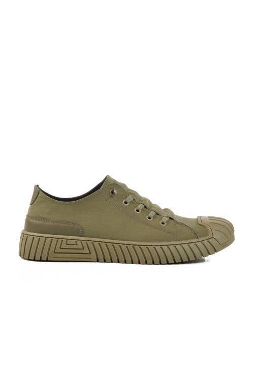 Khaki Linen Memory Foam Mens Sneakers Vigor M