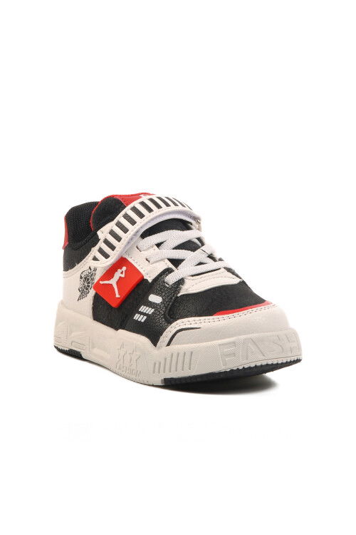 Red Unisex Velcro Kids Sneakers King Short P