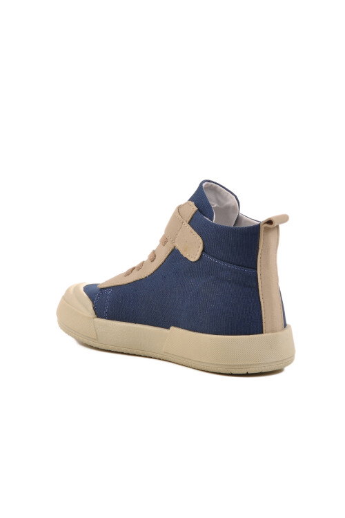 Navy Blue Velcro Ankle Boys Sports Shoes 7465 F