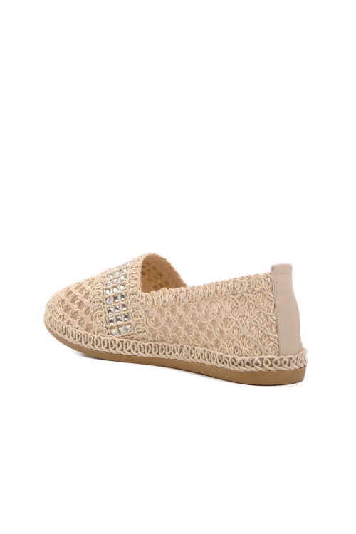 Cream Knitted Sweater Womens Ballerinas PC-54570 Z