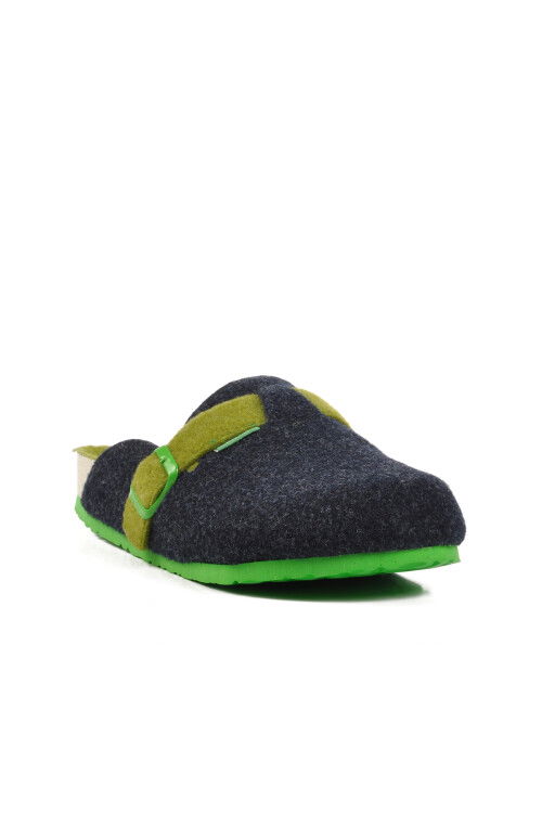 Navy Blue Textile Mens Home Slippers BN-30459 M