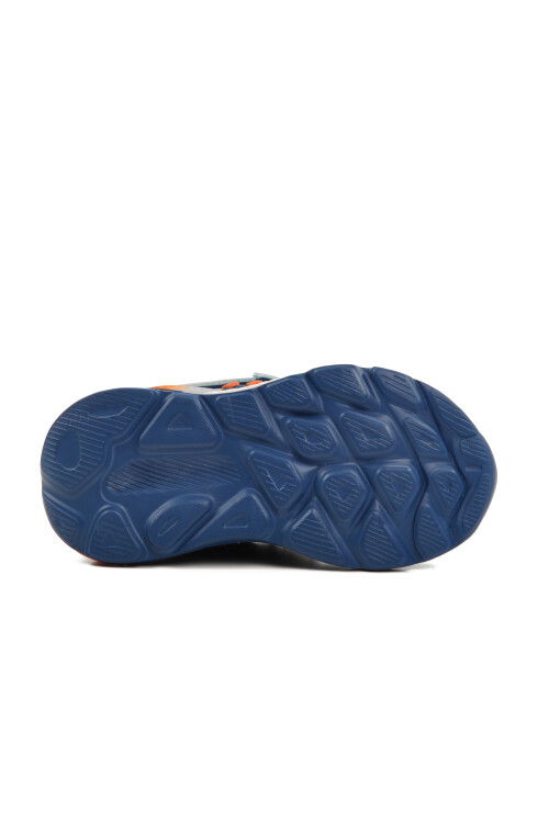 Navy Blue Green Velcro Unisex Kids Sports Shoes 1943 P