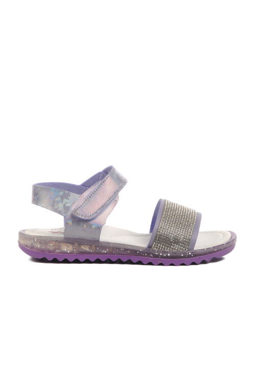 صندل تقويمي للبنات بلون أرجواني لامع مقاس 24-408