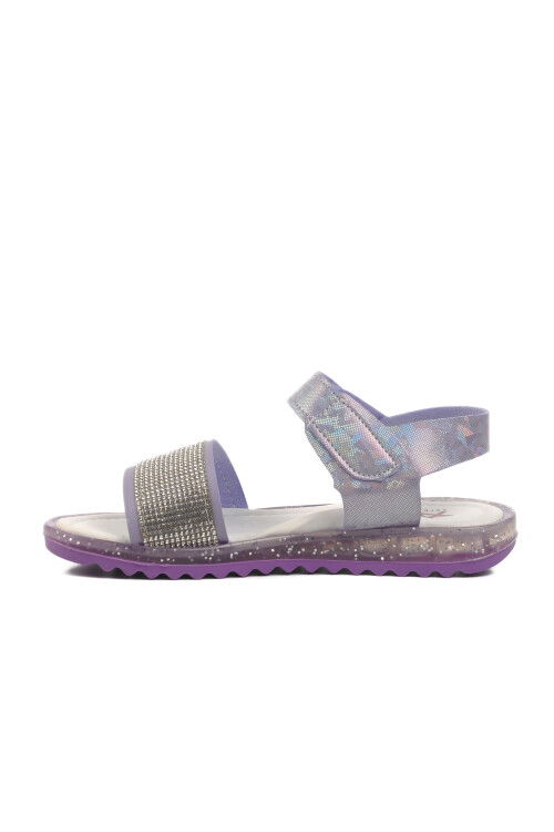 صندل تقويمي للبنات بلون أرجواني لامع مقاس 24-408
