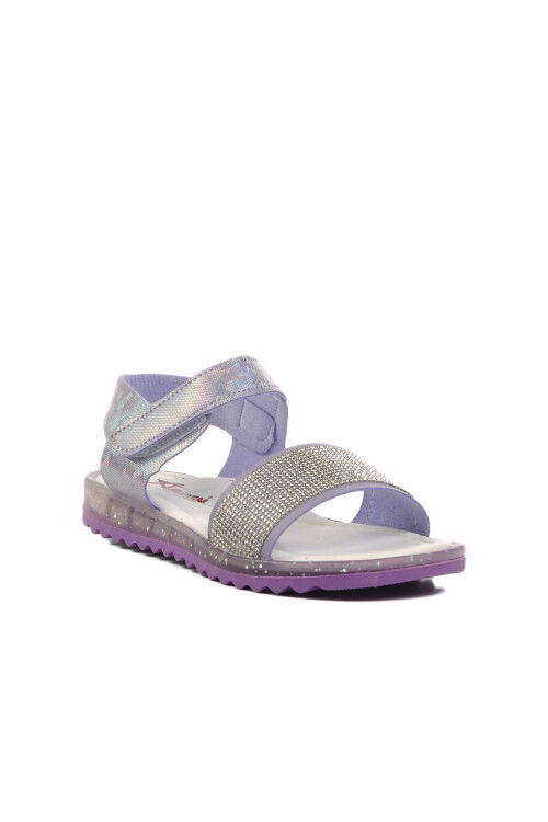 صندل تقويمي للبنات بلون أرجواني لامع مقاس 24-408
