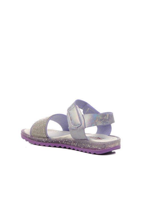 صندل تقويمي للبنات بلون أرجواني لامع مقاس 24-408