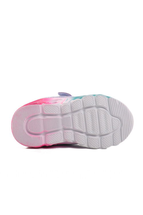 Lilac Velcro Lighted Girls Sports Shoes BNI-10136 B
