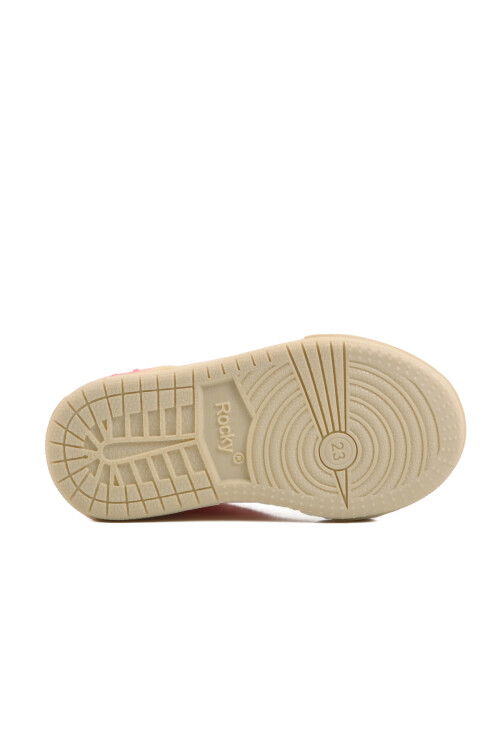 Powder Linen Ankle Length Velcro Girls Sneaker 7465 B