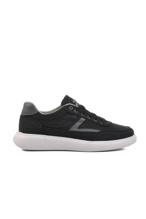 Black-White Linen Mens Casual Shoes 128 M