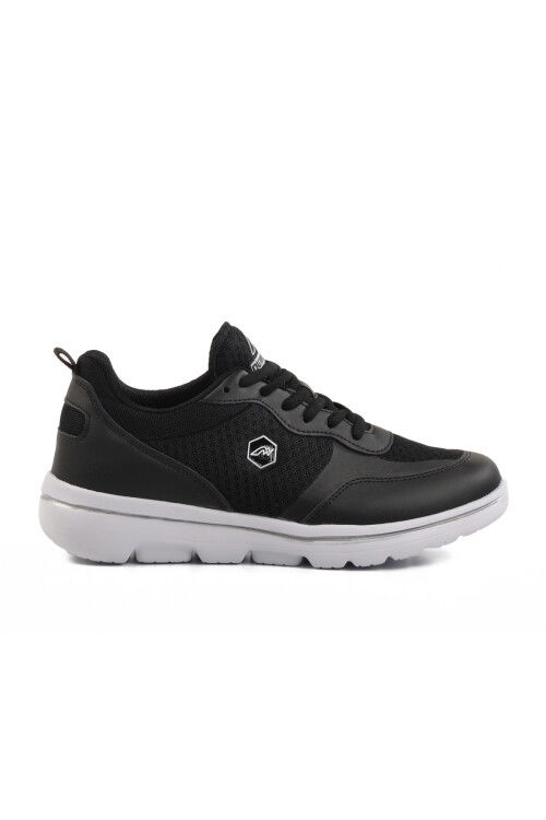 Black White Mesh Lightweight Unisex Sneakers Z-5496 G
