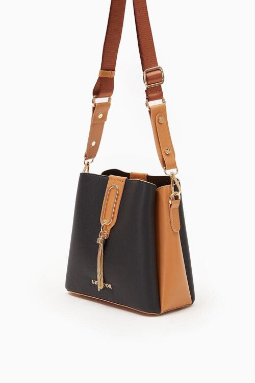 Siyah Camel Kadın El ve Omuz Çantası 930126