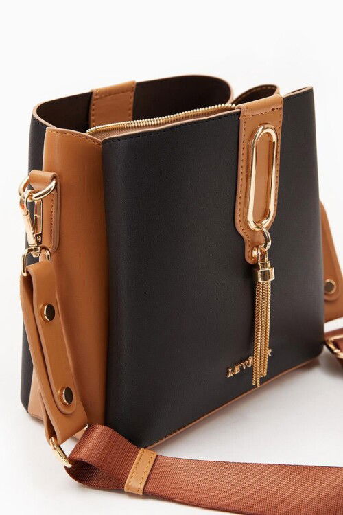 Siyah Camel Kadın El ve Omuz Çantası 930126