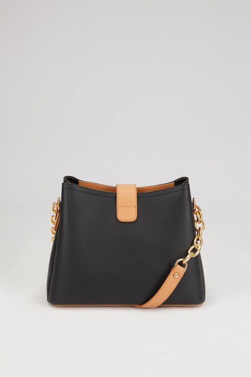 Siyah-Camel  Kadın Omuz Çantası 930228