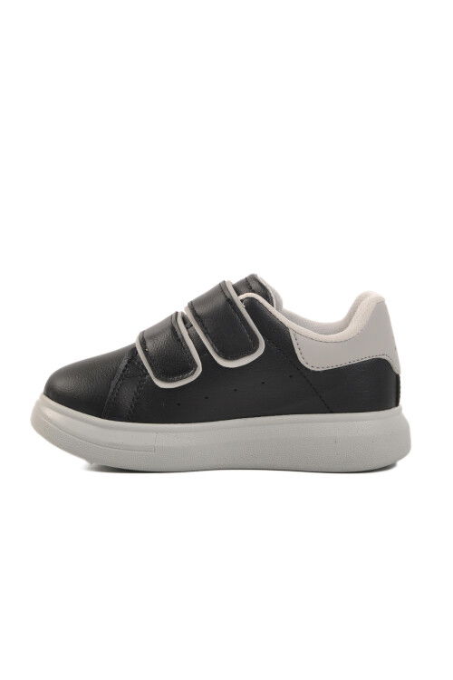 Black-Gray Velcro Unisex Kids Sneaker BN-31805 P