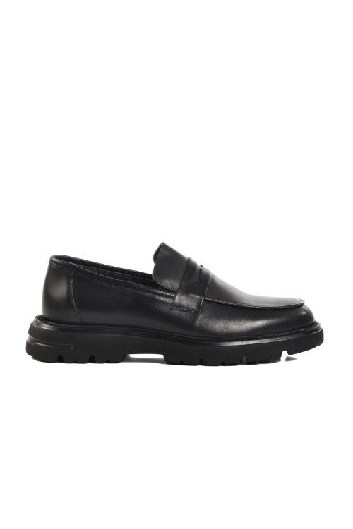 Black Genuine Leather Mens Classic Shoes 020 M