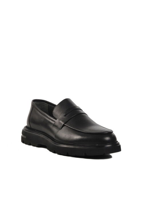 Black Genuine Leather Mens Classic Shoes 020 M