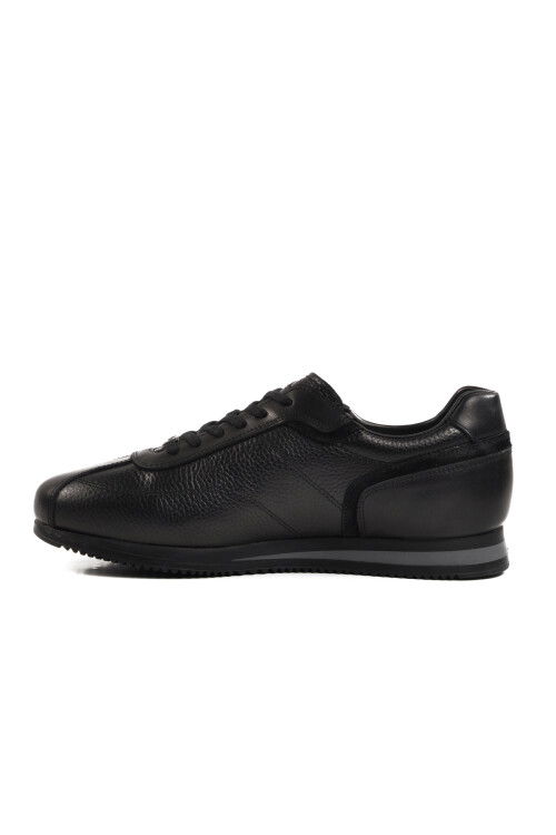 Black Genuine Leather Mens Casual Shoes 5Y0894-7811 M