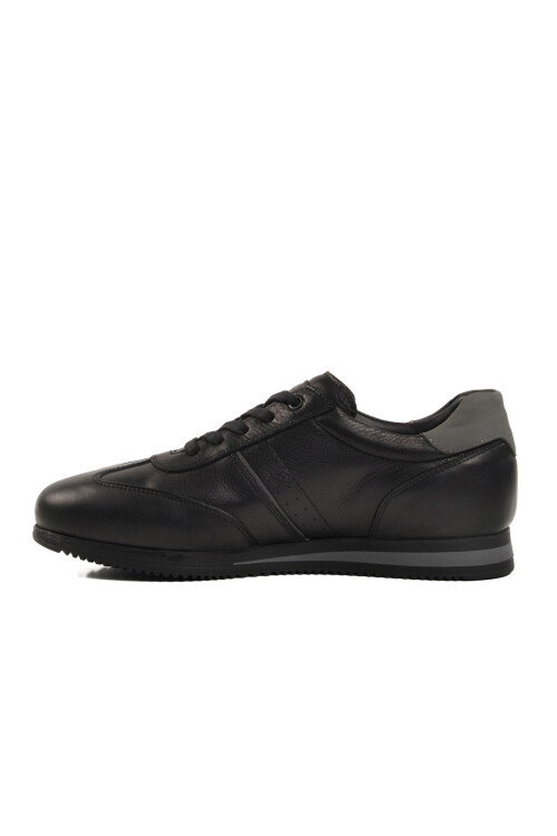 Black Genuine Leather Mens Casual Shoes 5Y1543-7811 M
