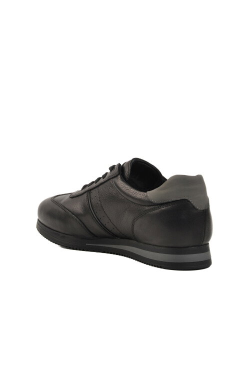 Black Genuine Leather Mens Casual Shoes 5Y1543-7811 M