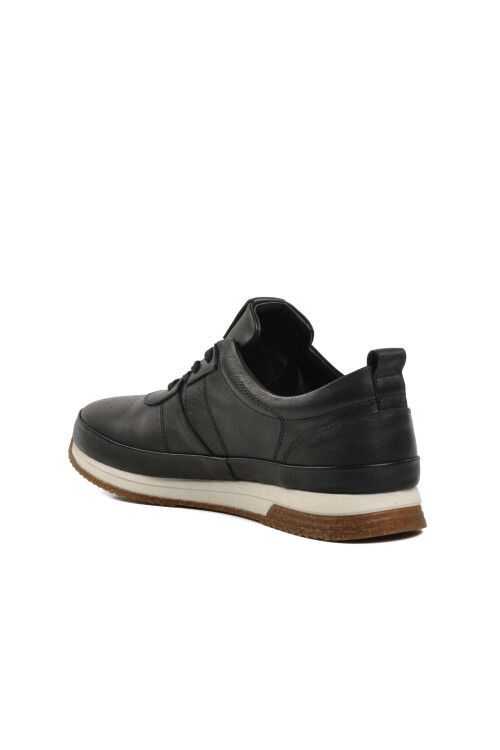 Black Genuine Leather Mens Casual Shoes 5Y2119-2304 M