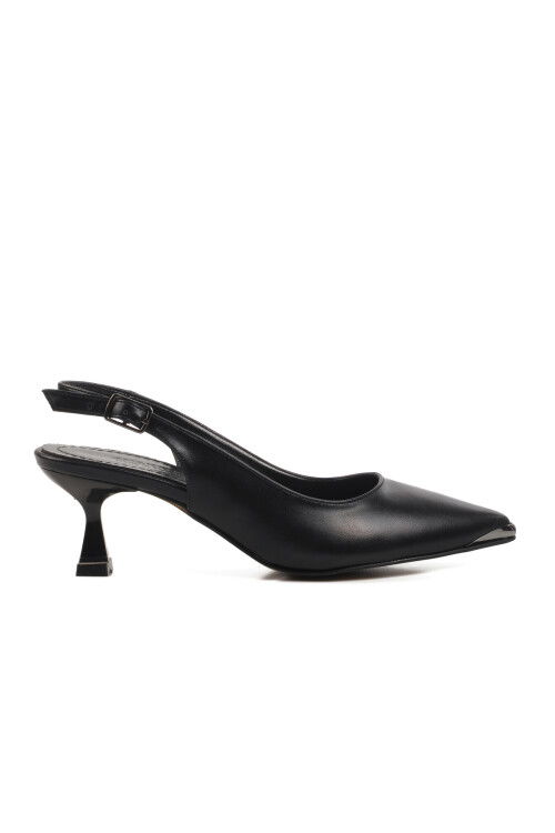 حذاء نسائي بكعب عالٍ أسود رفيع 357140 Z