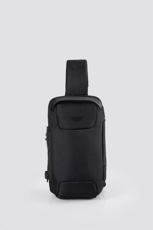 Black Crossbody Unisex Chest and Backpack 51463