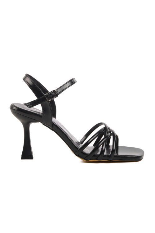 Black Womens High Heel Evening Shoes 655358 Z