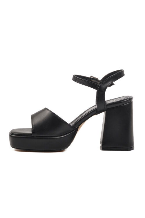 Black Platform Heel Womens High Heel Shoes 284091 Z