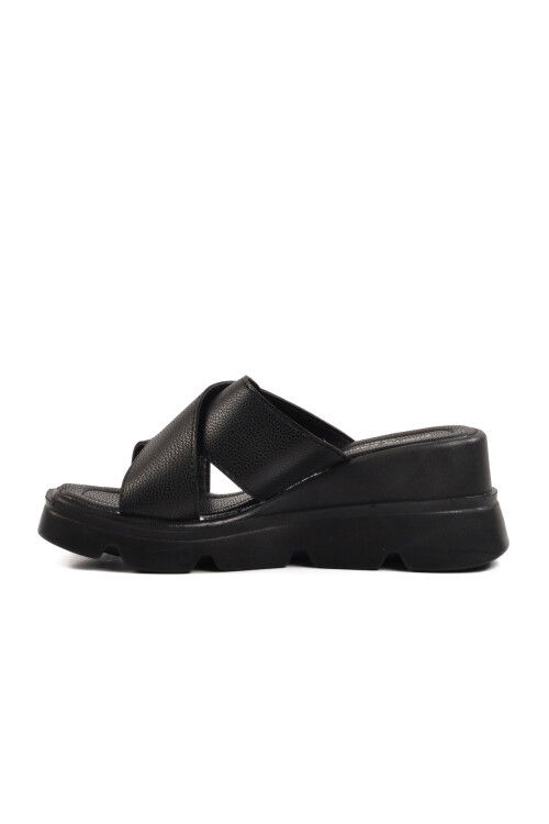 Black High Sole Womens Slippers PC-7535 Z