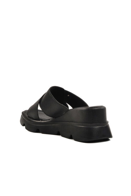 Black High Sole Womens Slippers PC-7535 Z
