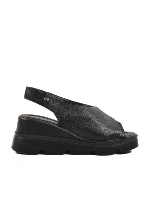 Black High Sole Womens Slippers PC-7533 Z