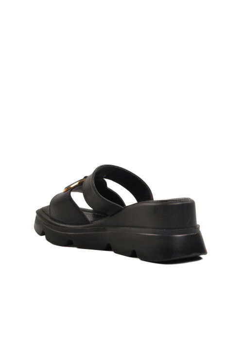 Black High Sole Womens Slippers PC-7534 Z
