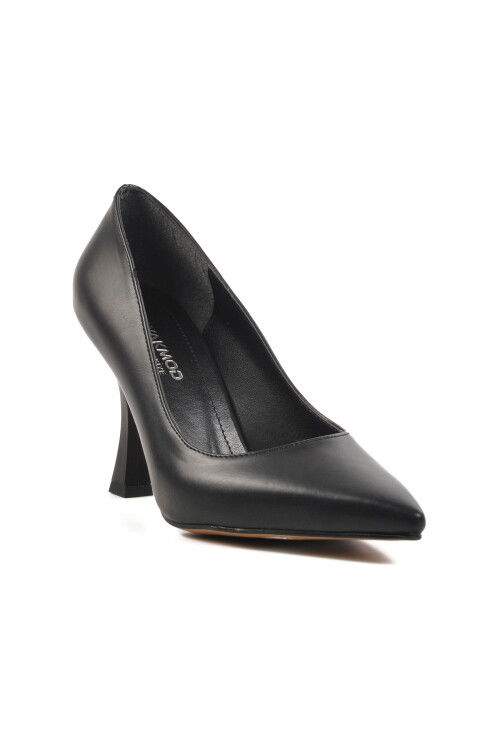 Black Thin Heeled Womens Evening Shoes 284083 Z