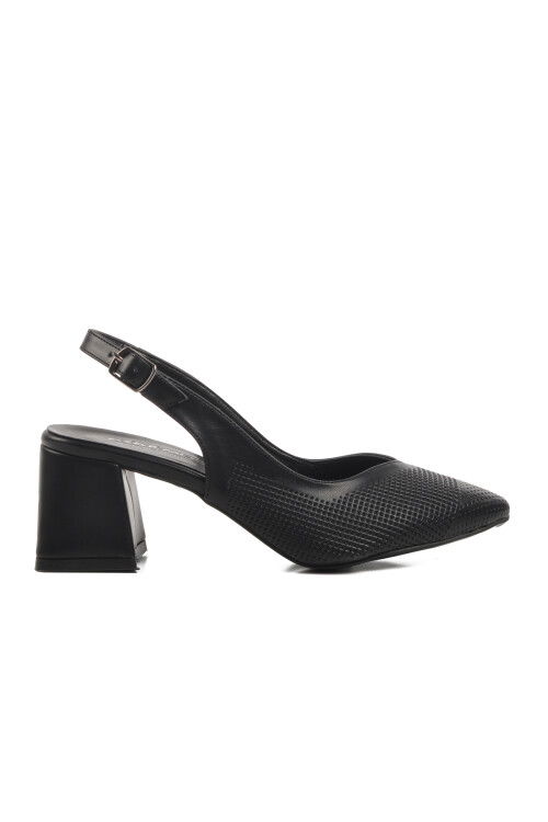 Black Thick Heel Womens High Heel Shoes 617103 Z