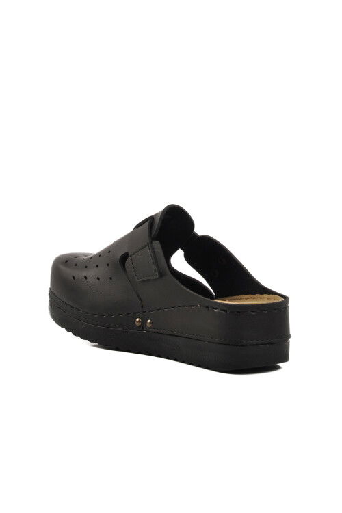 Black Anatomical Unisex Sabo Slippers 07-008 G