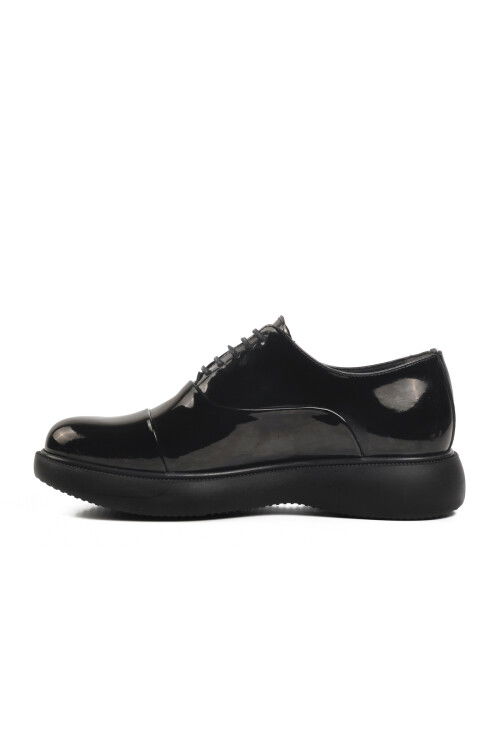 Black Patent Leather Mens Casual Shoes P720 M
