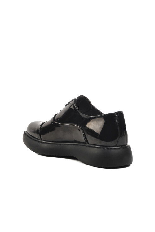Black Patent Leather Mens Casual Shoes P720 M