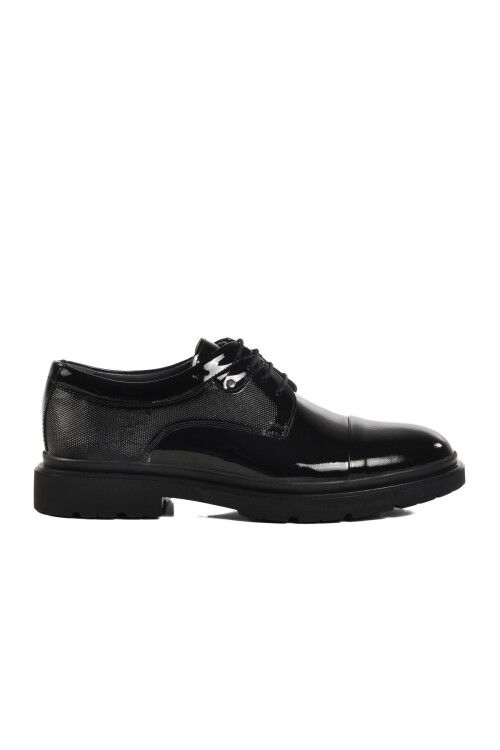 Black Patent Leather Genuine Leather Mens Classic Shoes 015 M