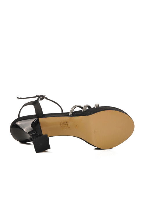 Black Thin Heeled Womens High Heel Shoes 448186 Z