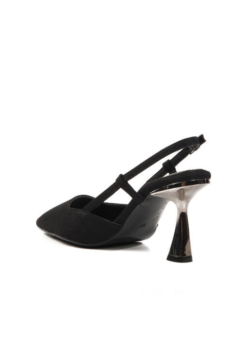 Black Glitter Womens Evening Shoes 459158 Z