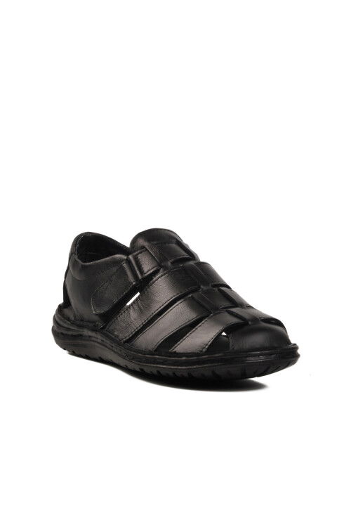 Black Velcro Mens Sandals 476424 M