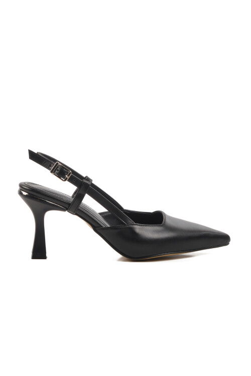 Black Thin Heeled Womens Evening Shoes PC-54723 Z