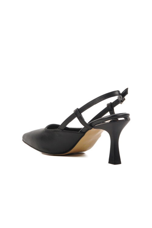 Black Thin Heeled Womens Evening Shoes PC-54723 Z