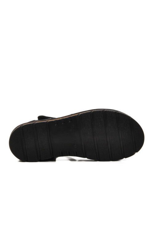 Black Velcro Womens Sandals 492127 Z