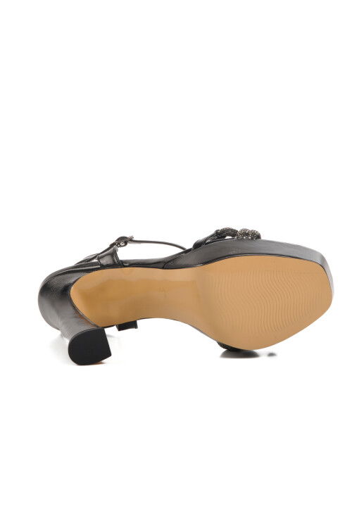 Black High Heeled Womens Evening Shoes PC-54505 Z